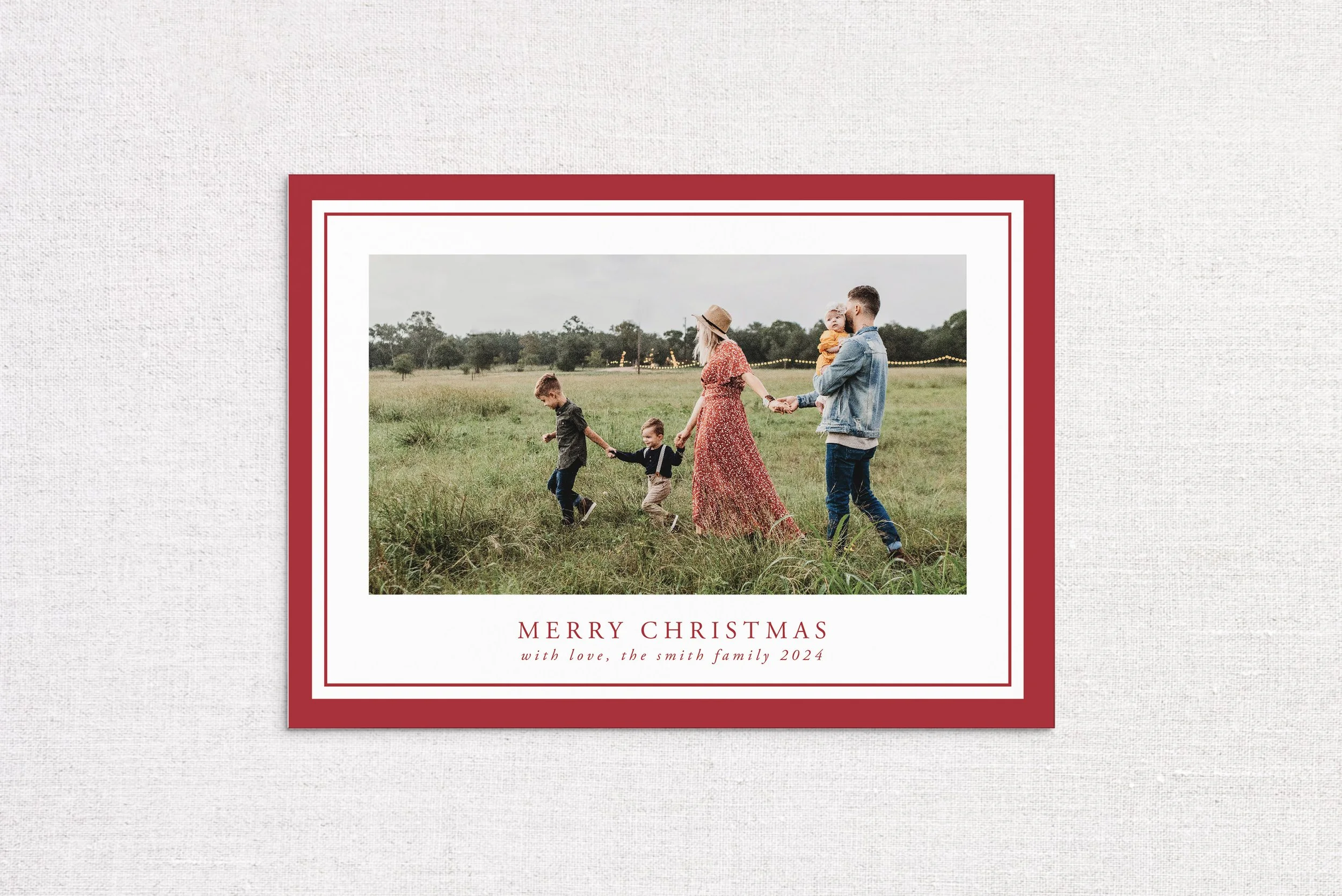 Classic Double Border Holiday Card