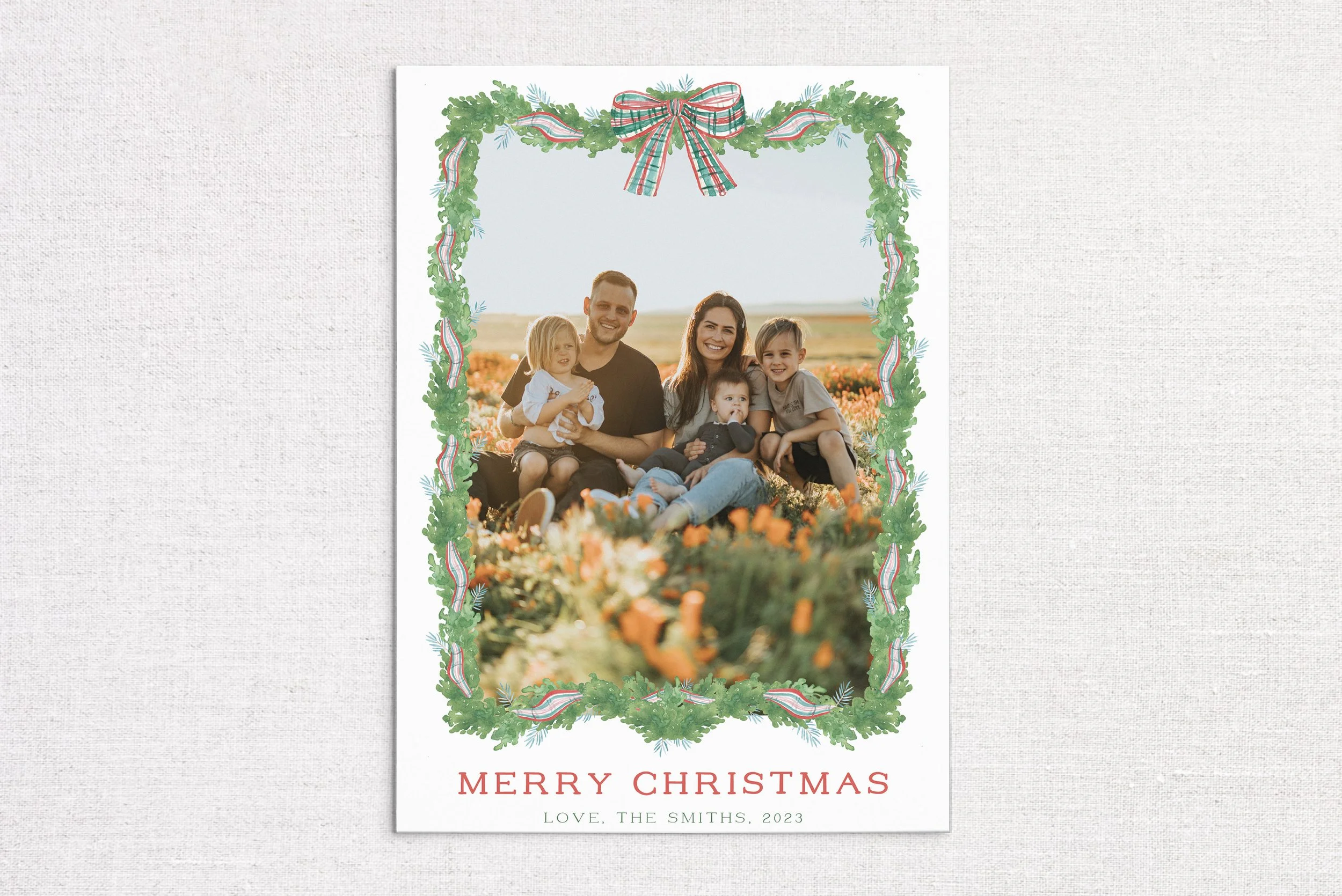 Christmas Garland Watercolor Card