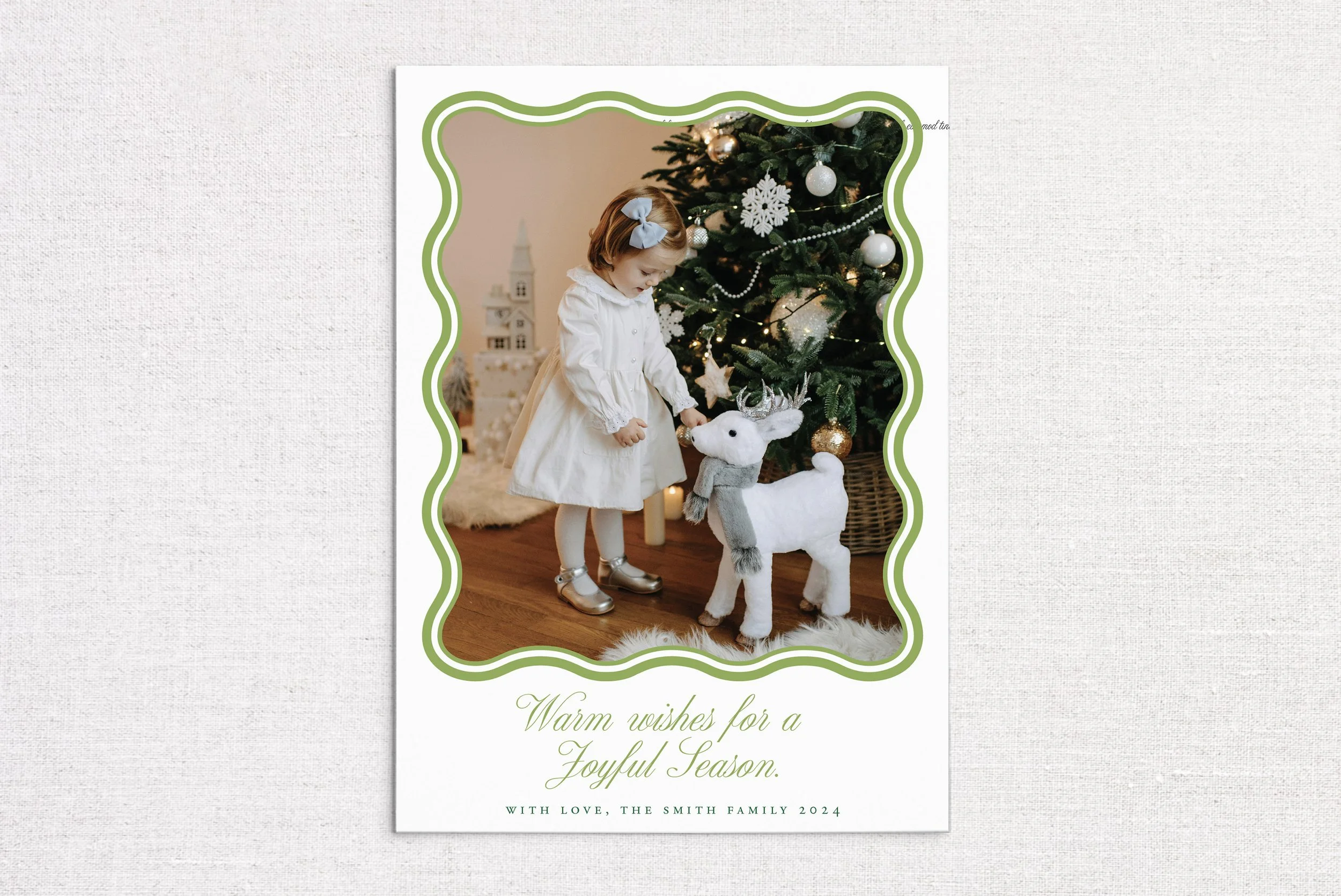 Squiggle Border Holiday Card