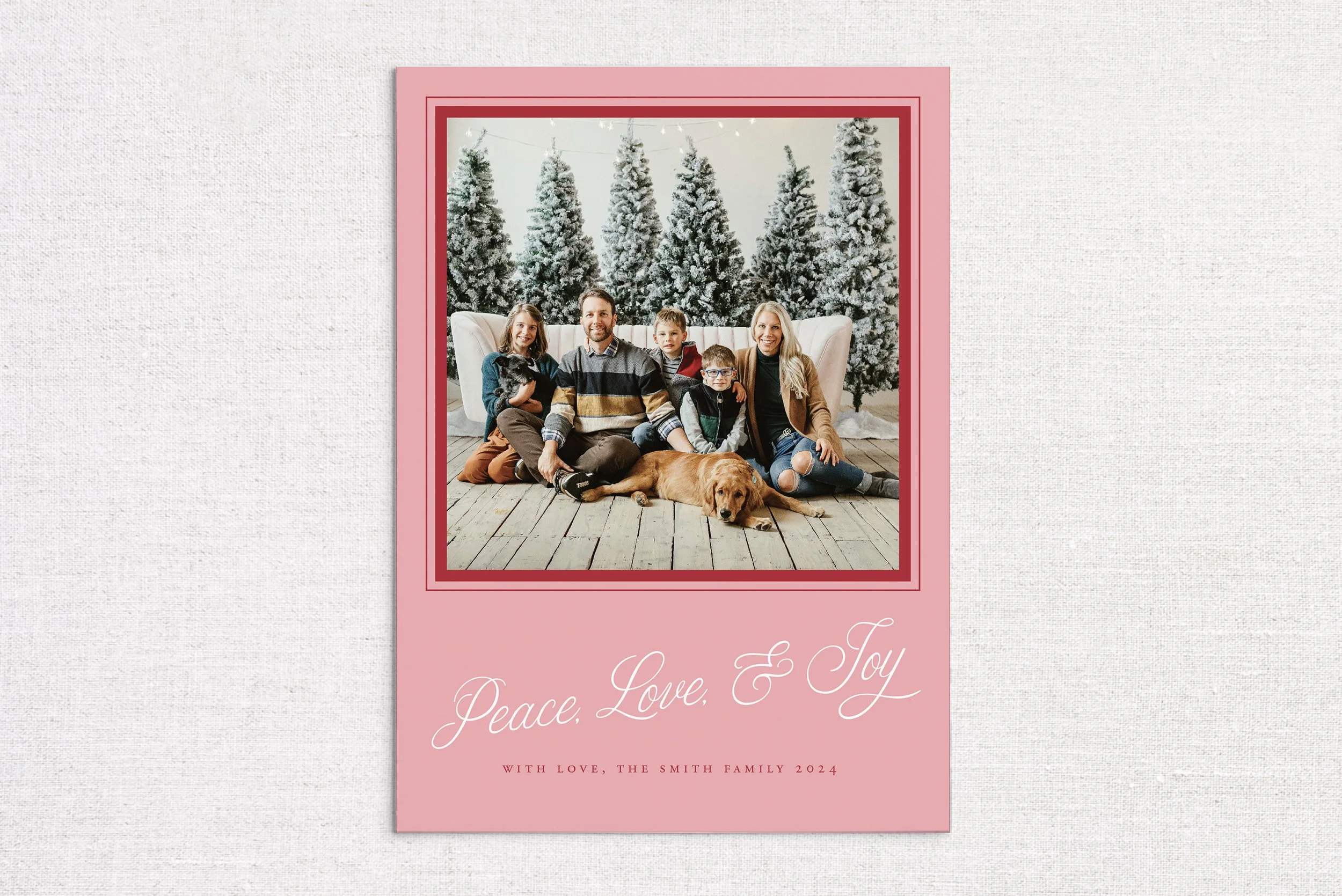 Peace, Love and Joy Colorful Holiday Card