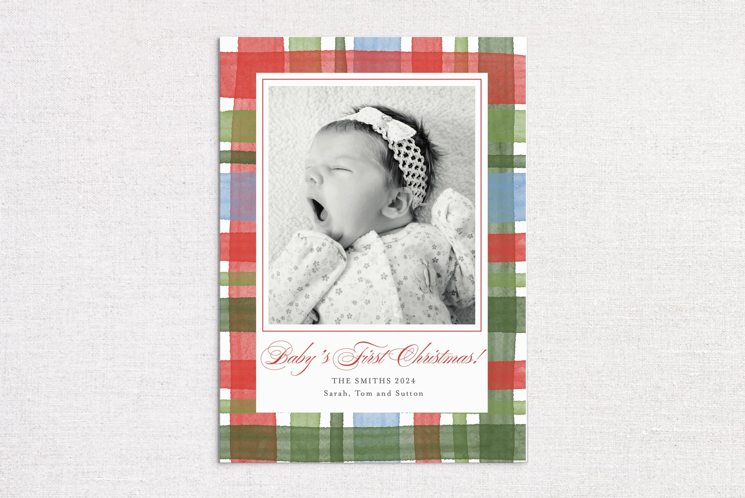 Christmas Plaid Holiday Photo Card
