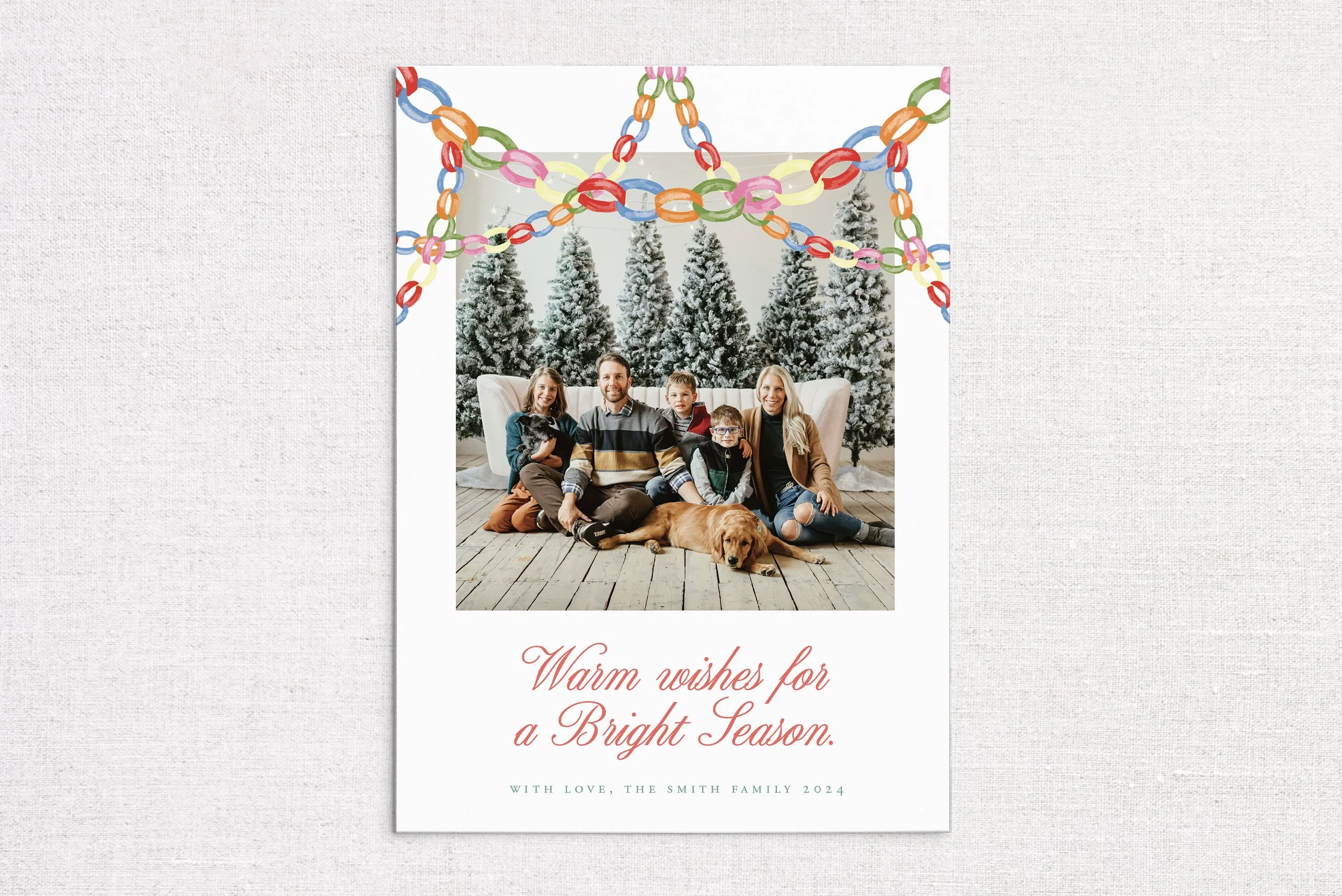 Paper Chains Holiday Photo Card
