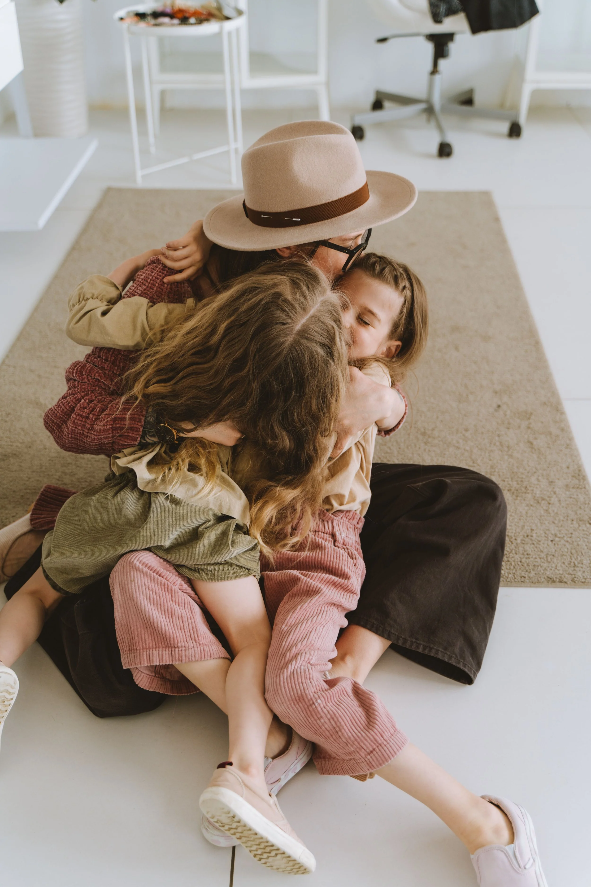 Famille joyeuse.