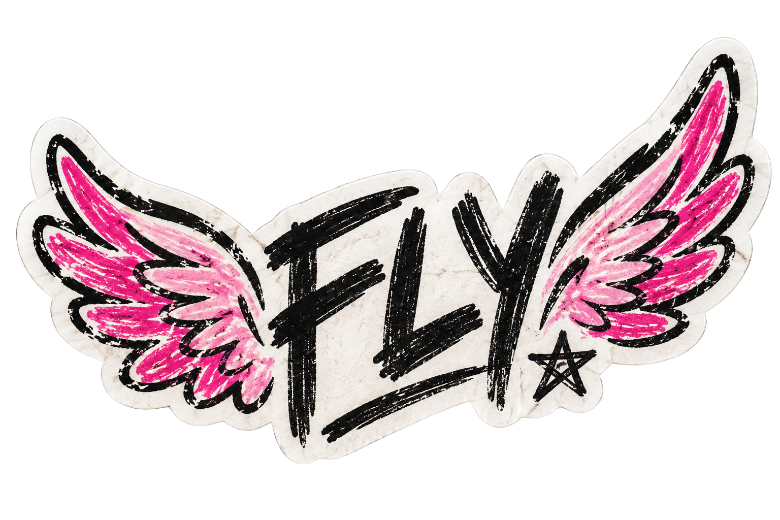 Fly sticker.