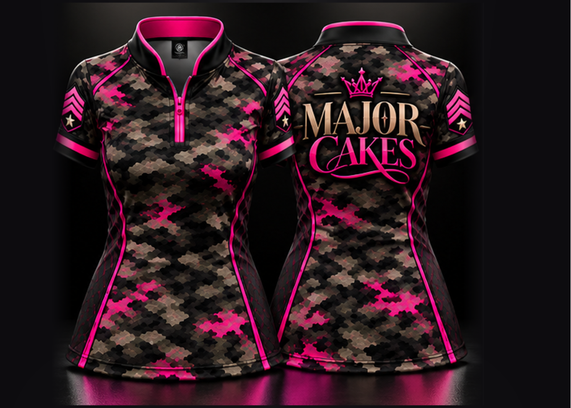Pink Camo Custom Bowling Jersey