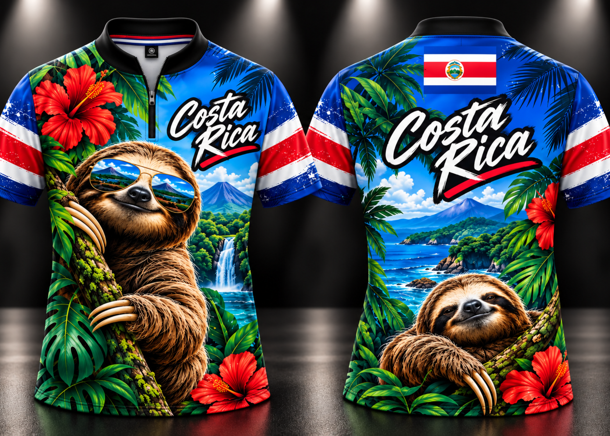 Costa Rica Sloth Custom Bowling Jersey