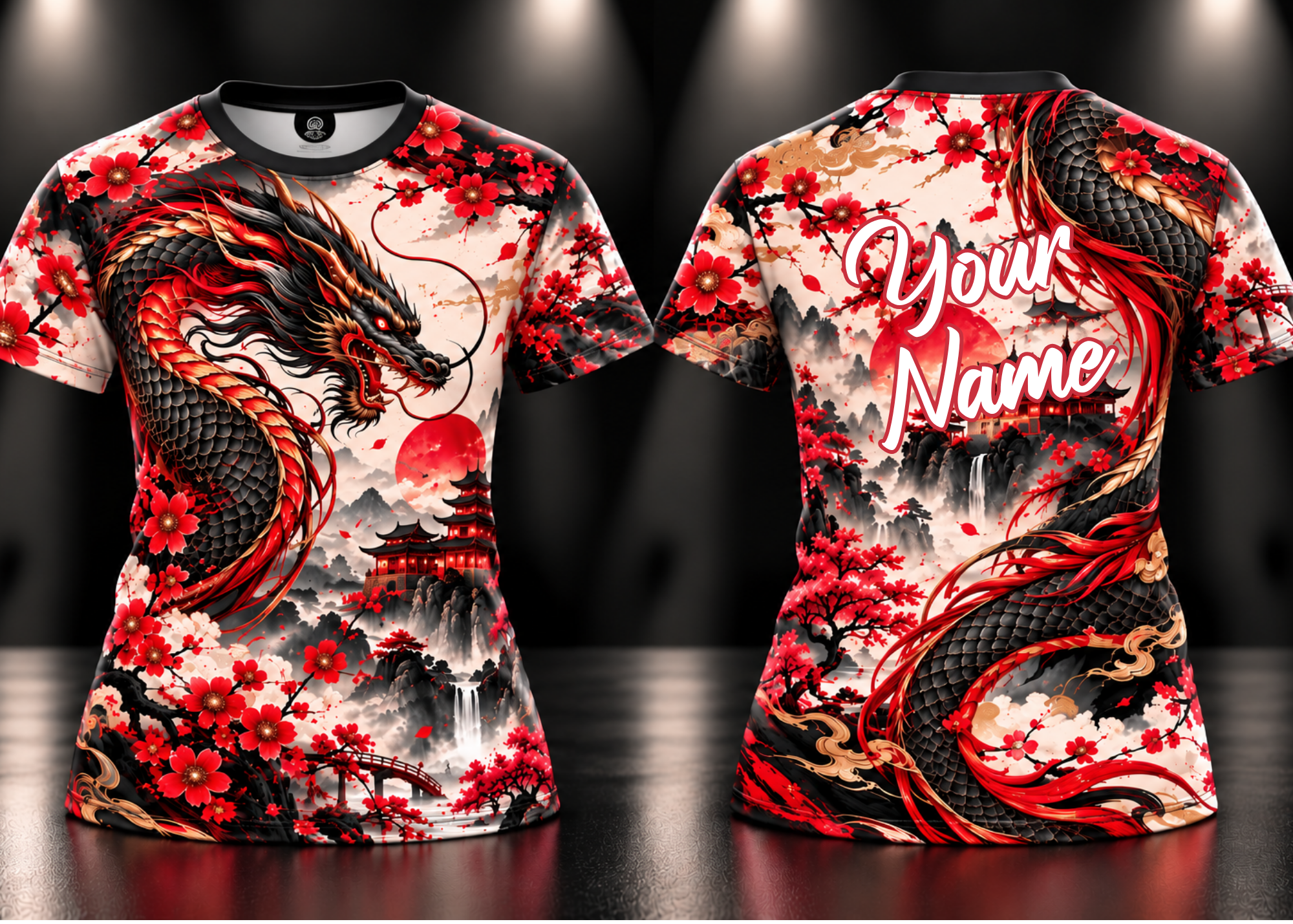 Crimson Dragon Custom Bowling Jersey
