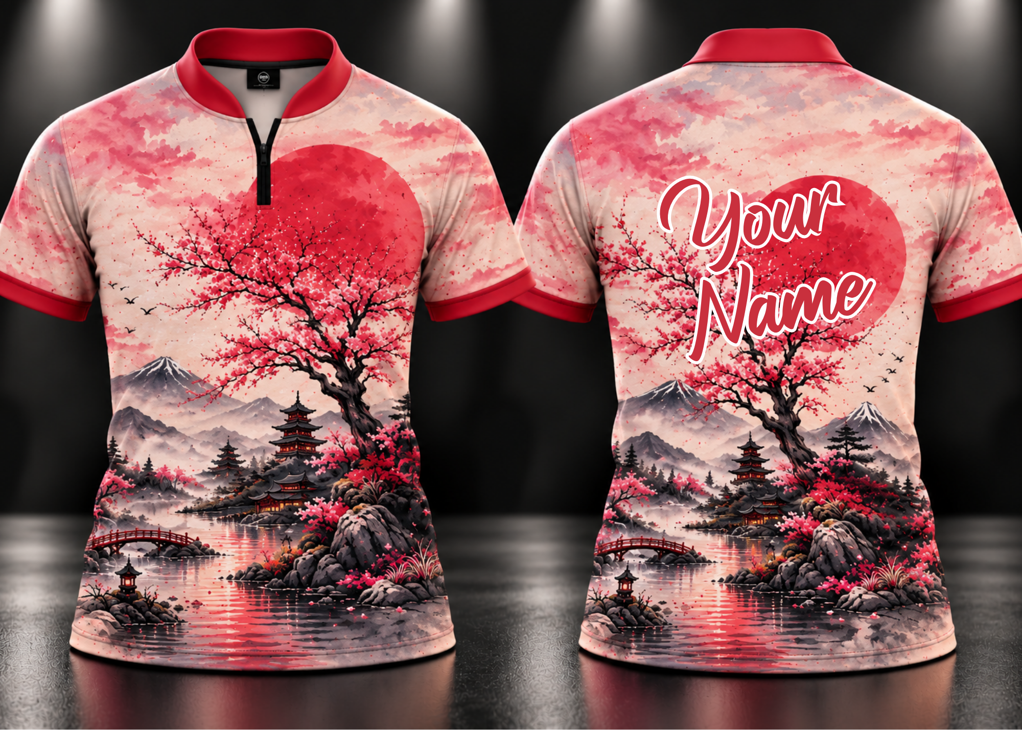 Sakura Sunset Custom Bowling Jersey