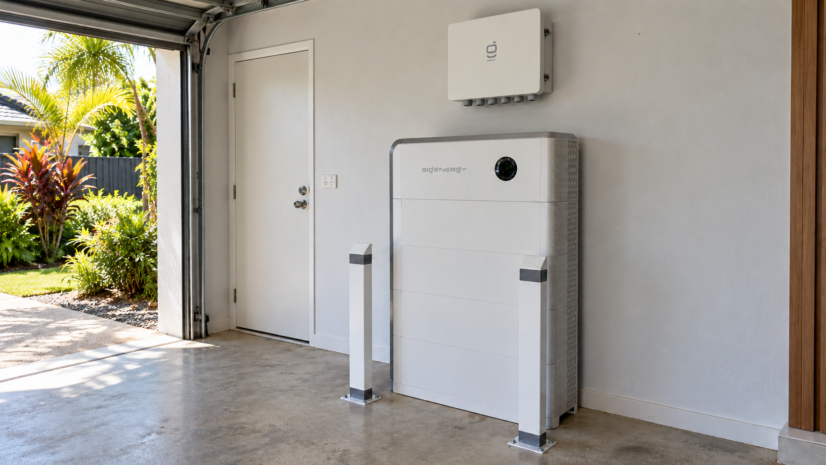 Sigenergy home battery installation in a Queensland garage