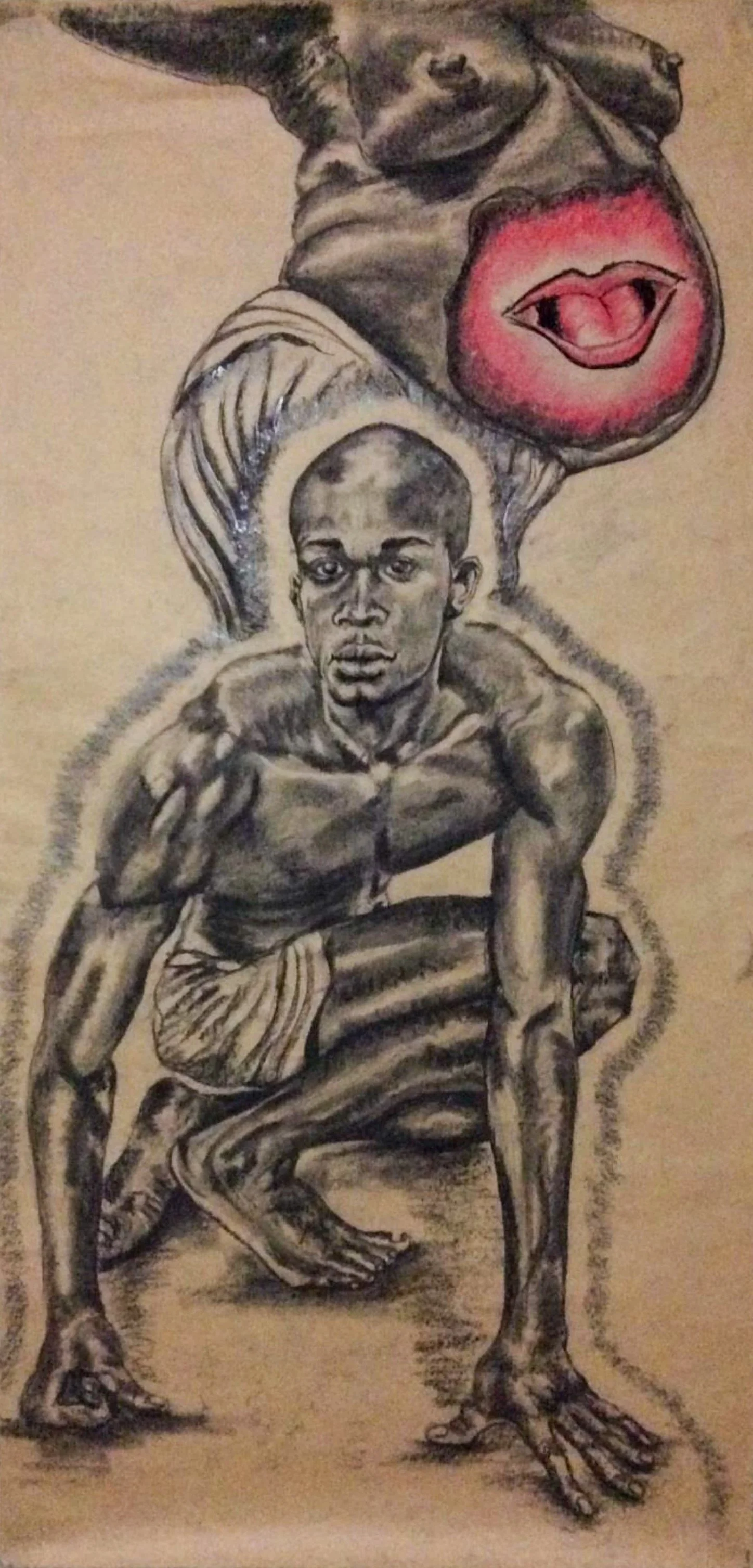 Black Man's Duty. 2012. Charcoal and graphite on paper. 116 x 70 inches. Private Collection