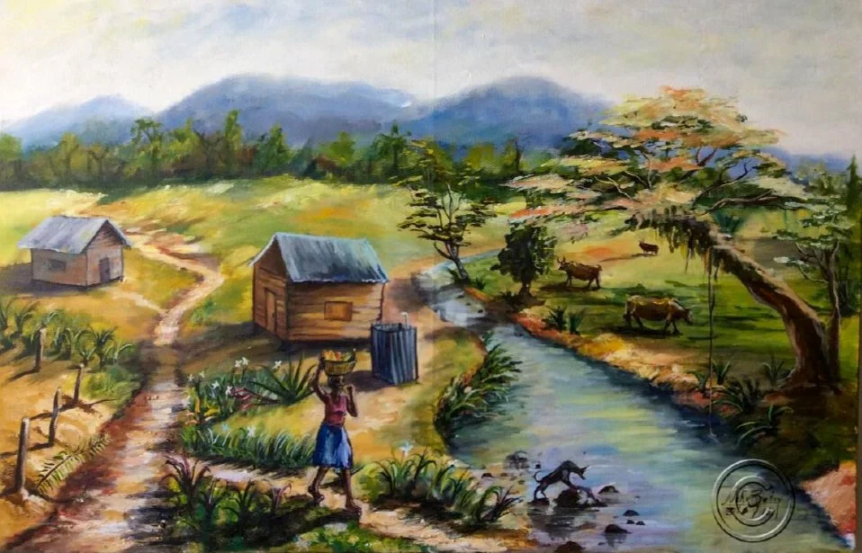 Country Lifestyle. 2015. Acrylic on canvas. 2015. 35 x 23 inches. Private Collection