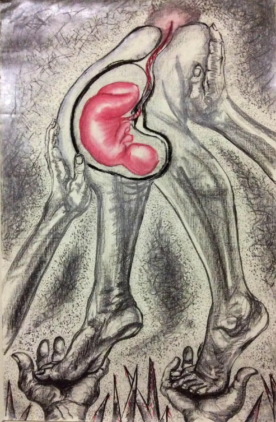 The Guide. 2013. Charcoal and graphite on paper. Private Collection