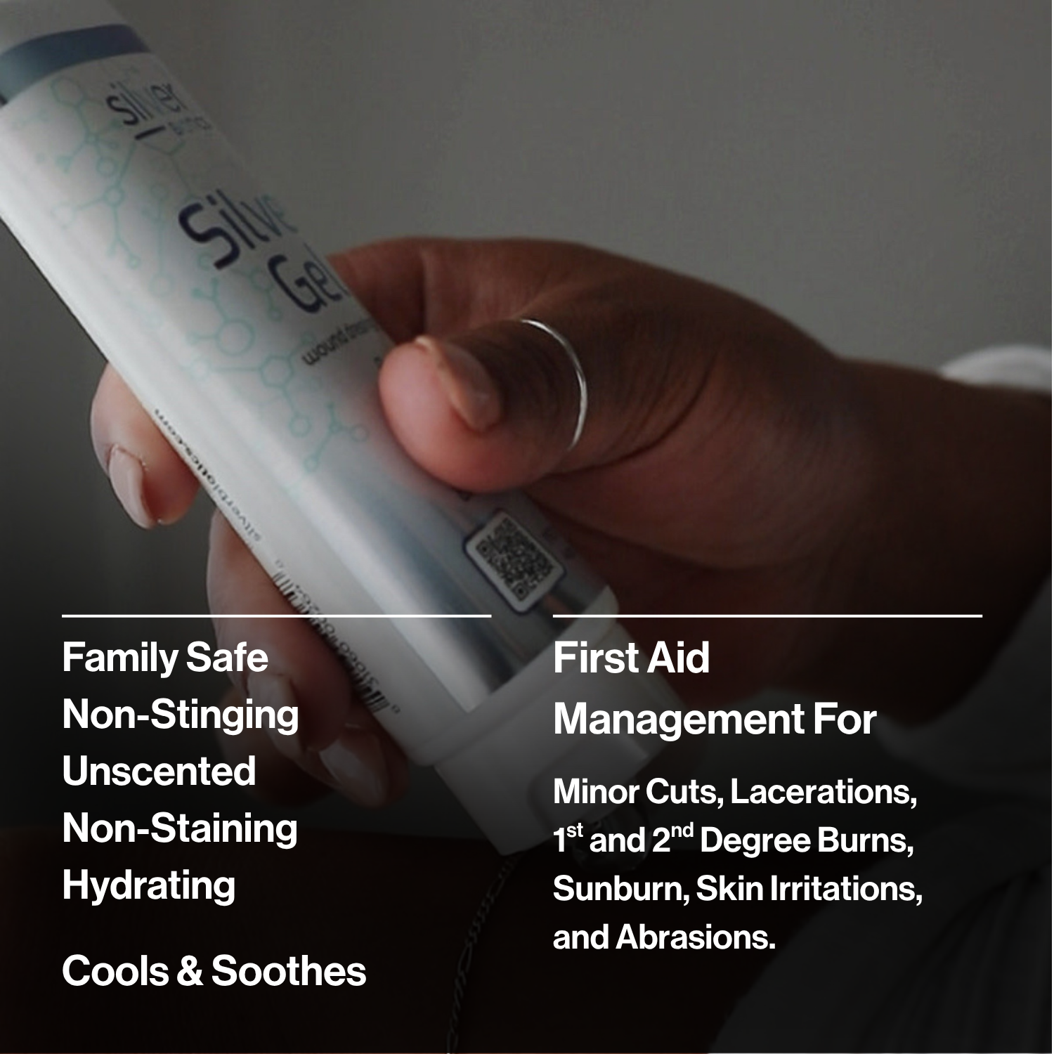 Silver Biotics Silver Gel: family safe, non-stinging, unscented, first aid wound care gel