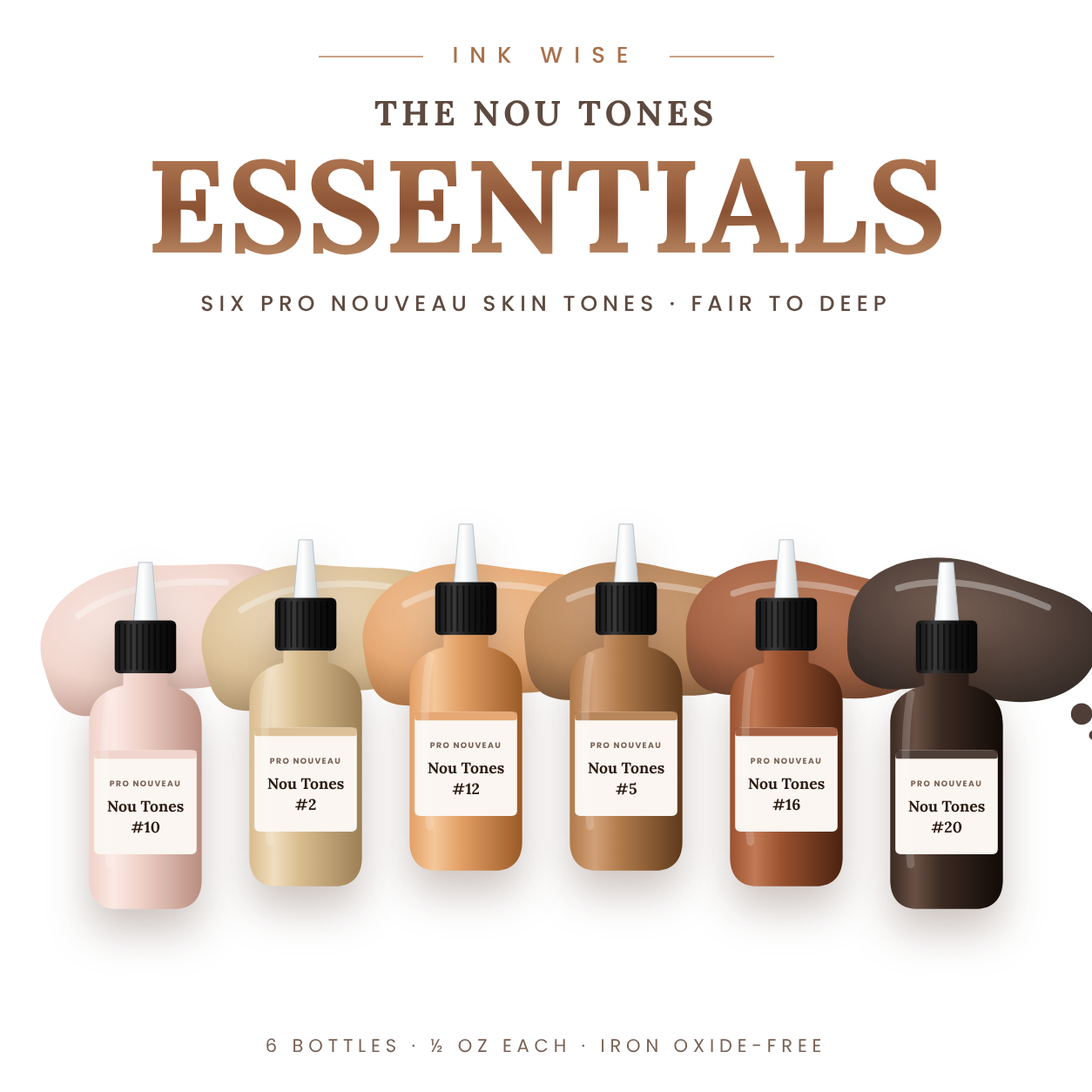 Pro Nouveau Nou Tones Essentials — 6-Color Skin Tone Set