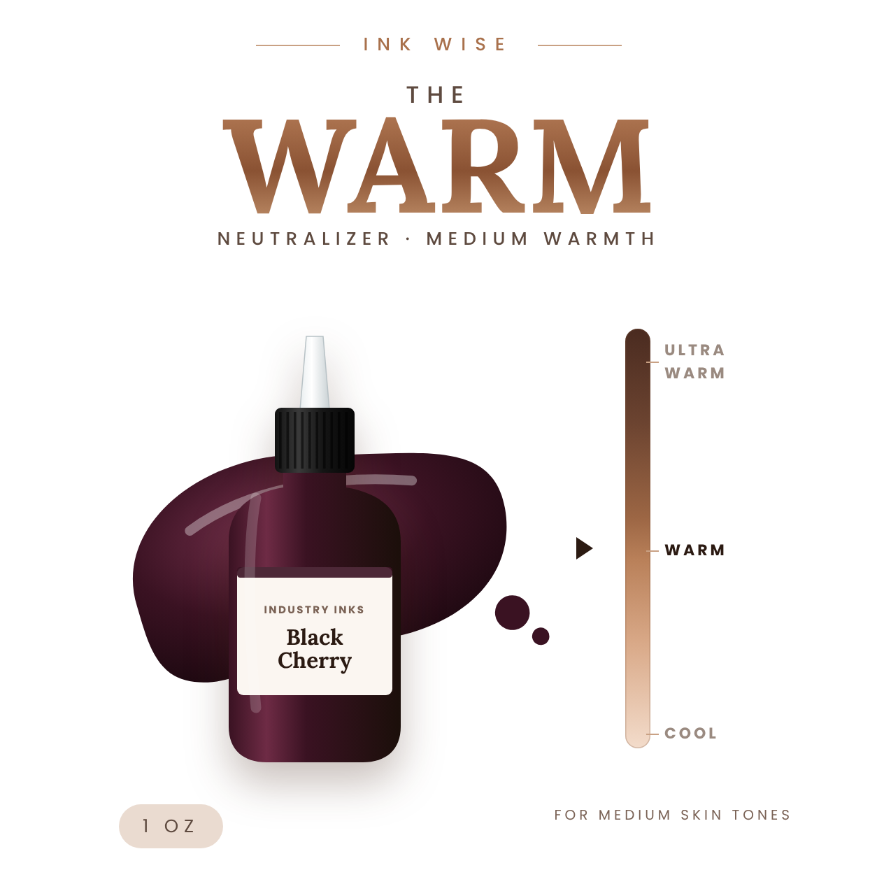 Industry Inks Black Cherry — Warm Neutralizer, 1 oz