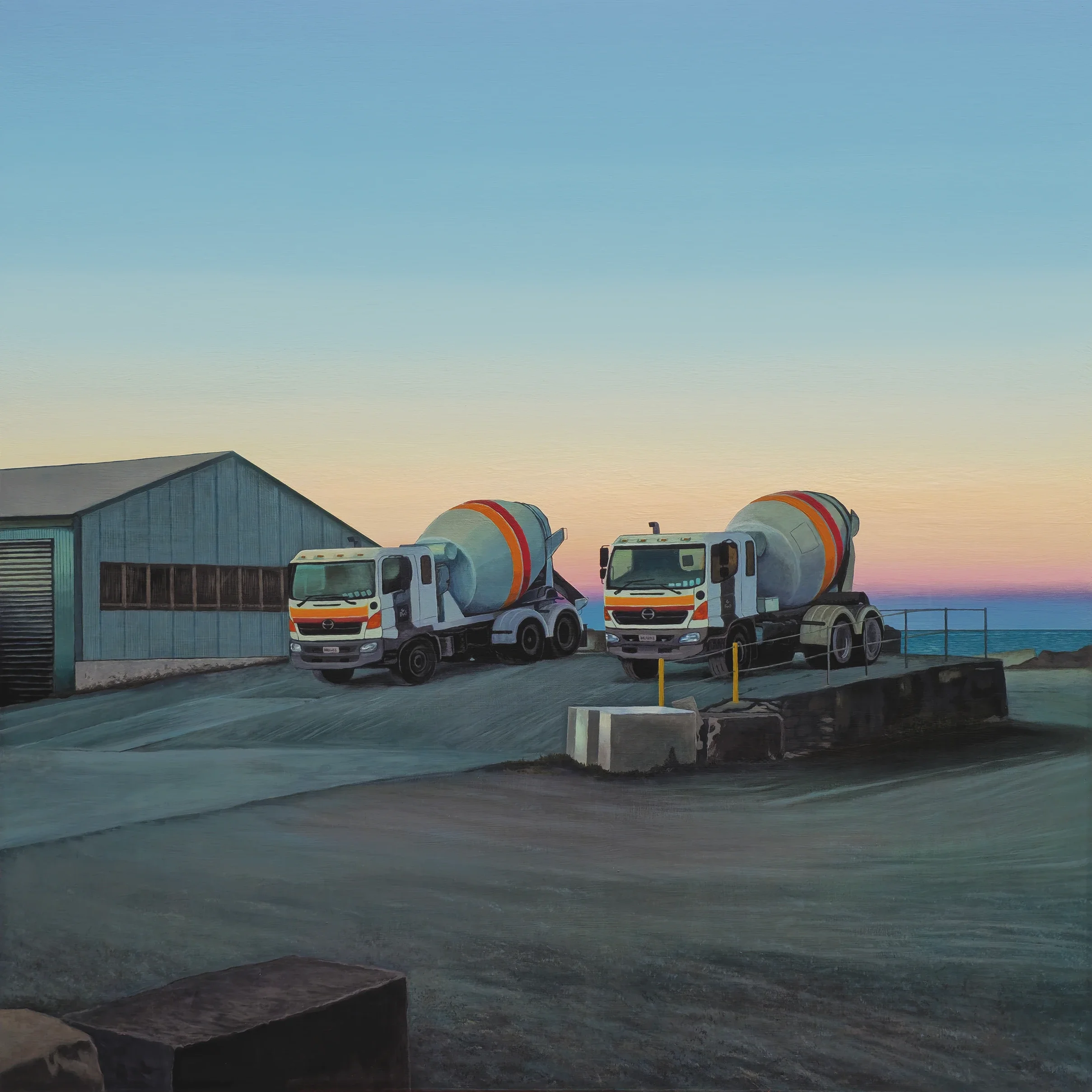 The Yard, 2025, Acrylic on Board, 800 x 800mm