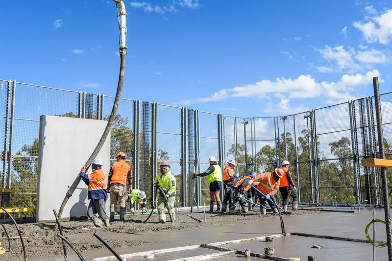 concrete pour