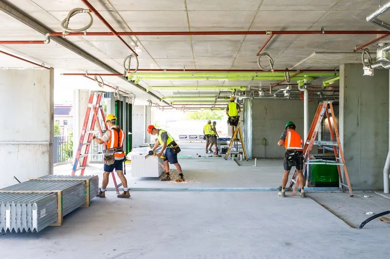 builders on site