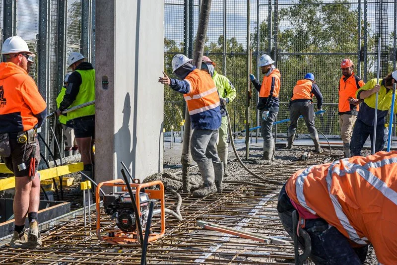 concrete being poured
