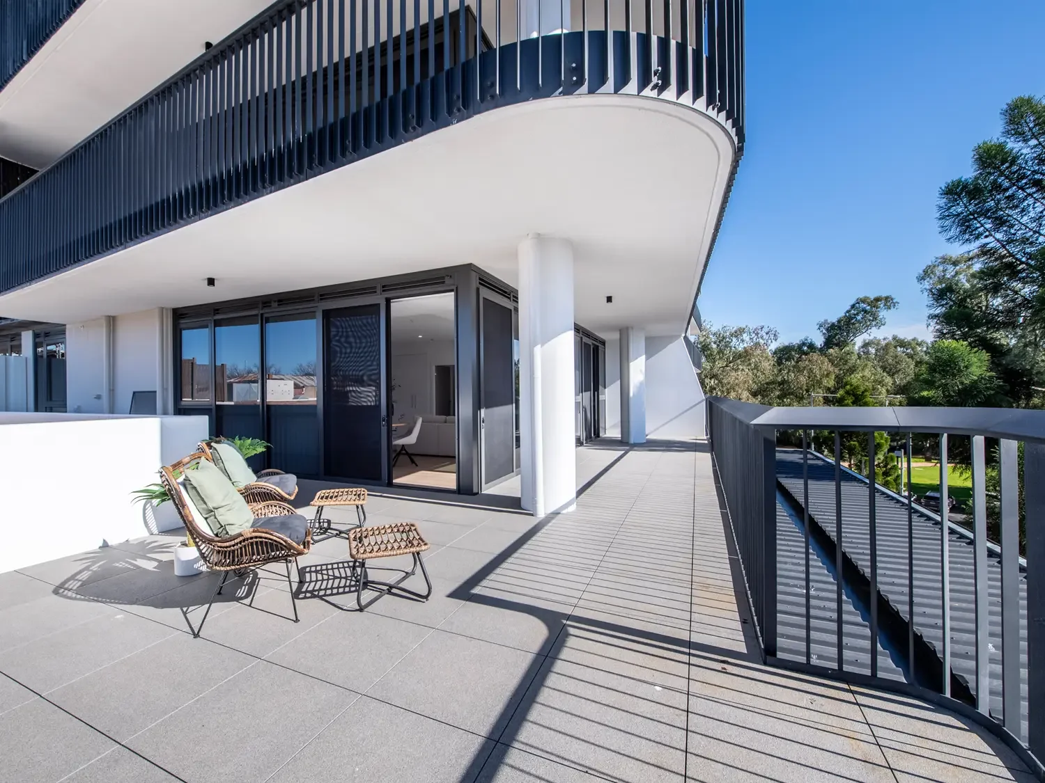 balcony area on one of the church st apartments