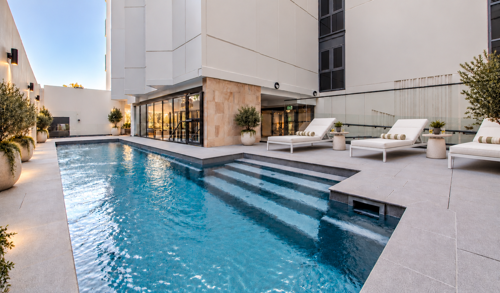 pool area with virtual styling