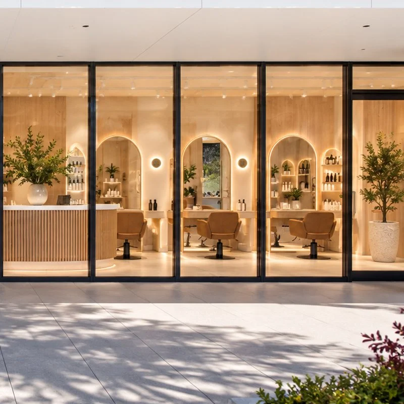 render of a hair salon