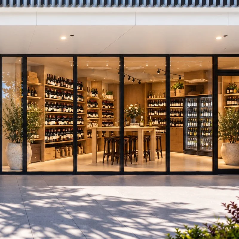 render of a wine store