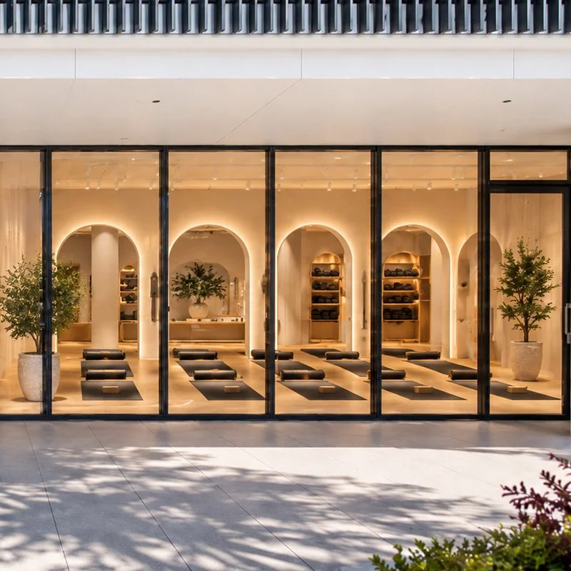 render of a yoga studio