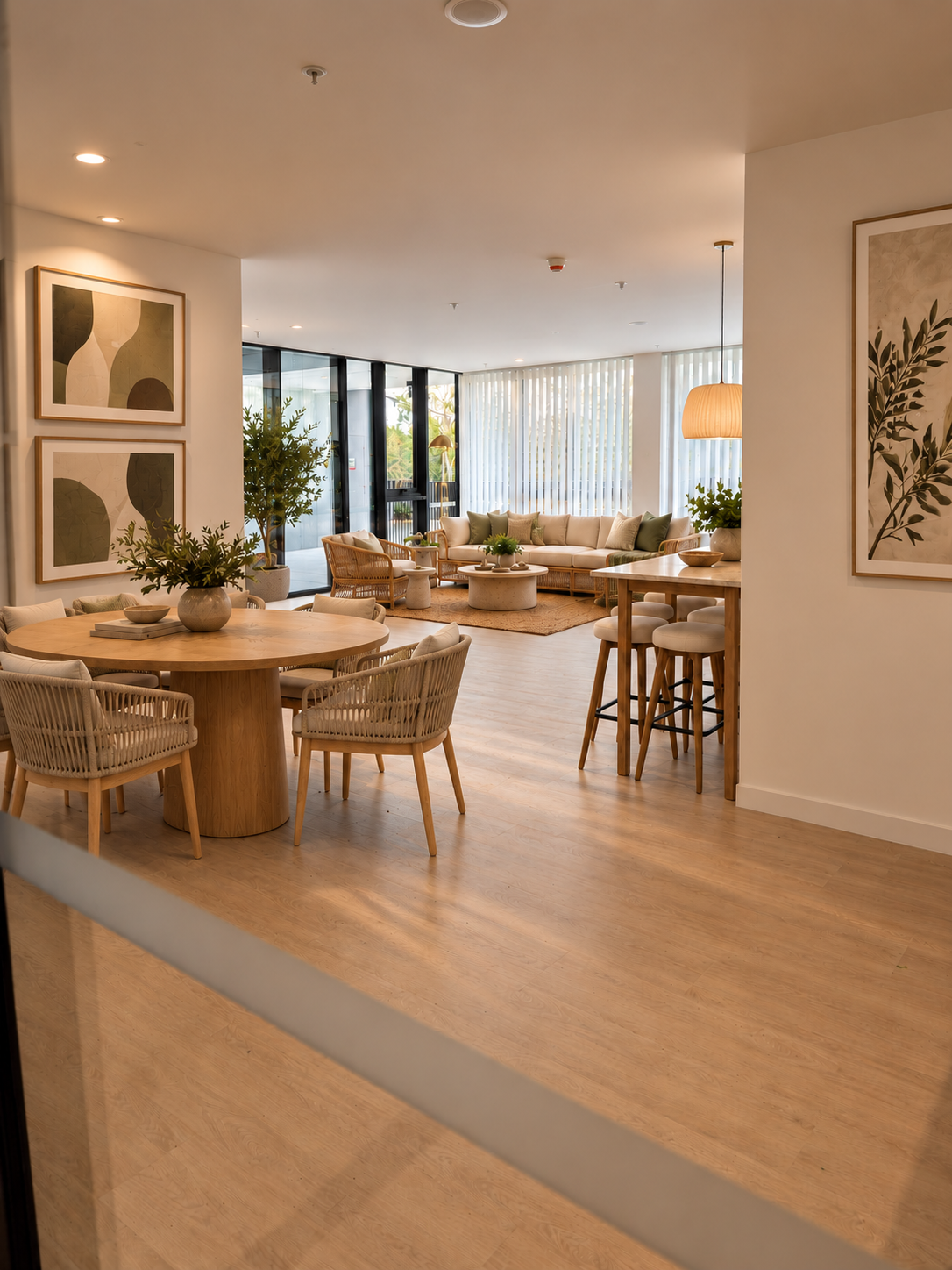 residents lounge with virtual styling