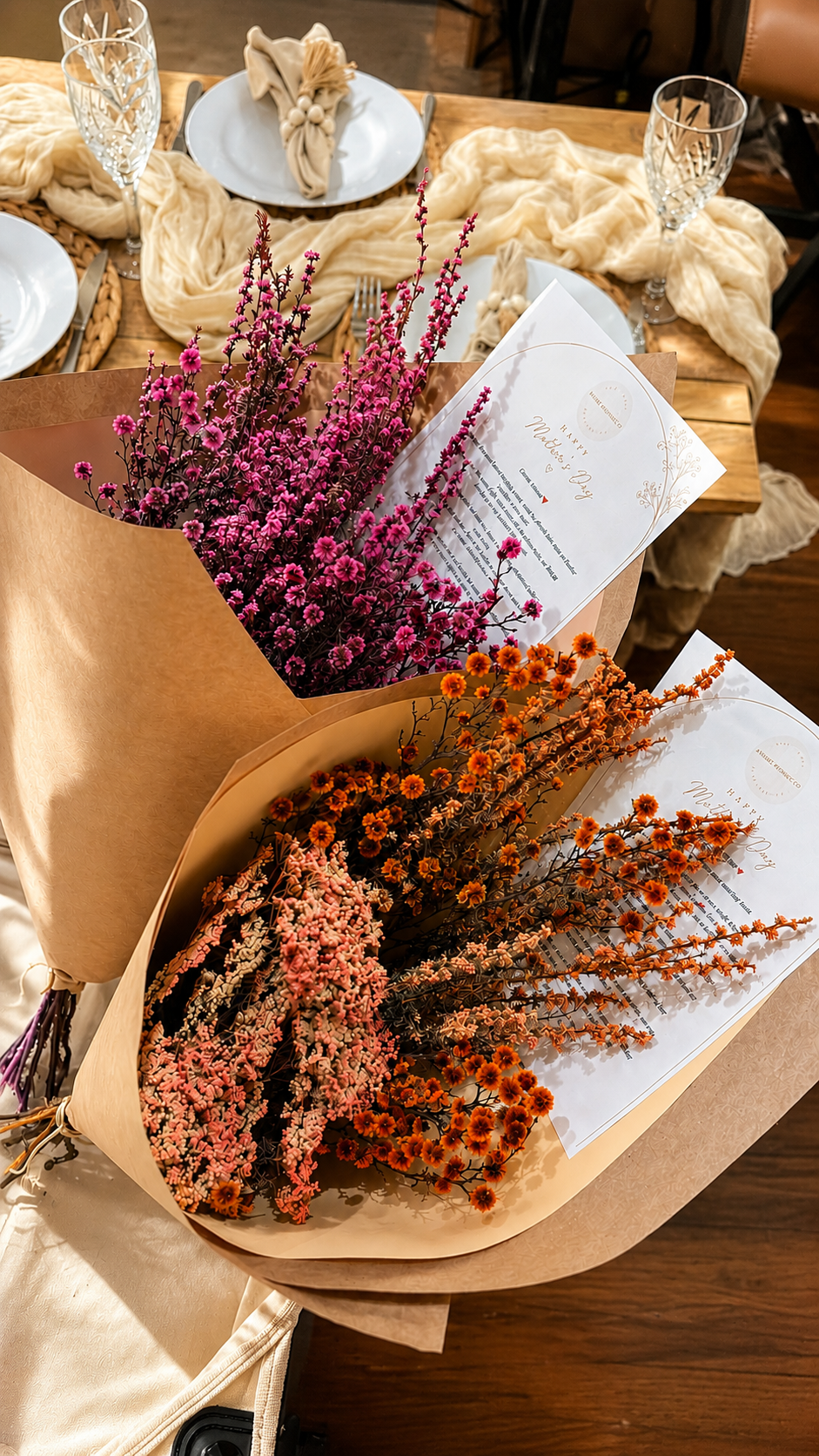 Fresh flowers and personalised card add-on, Gold Coast