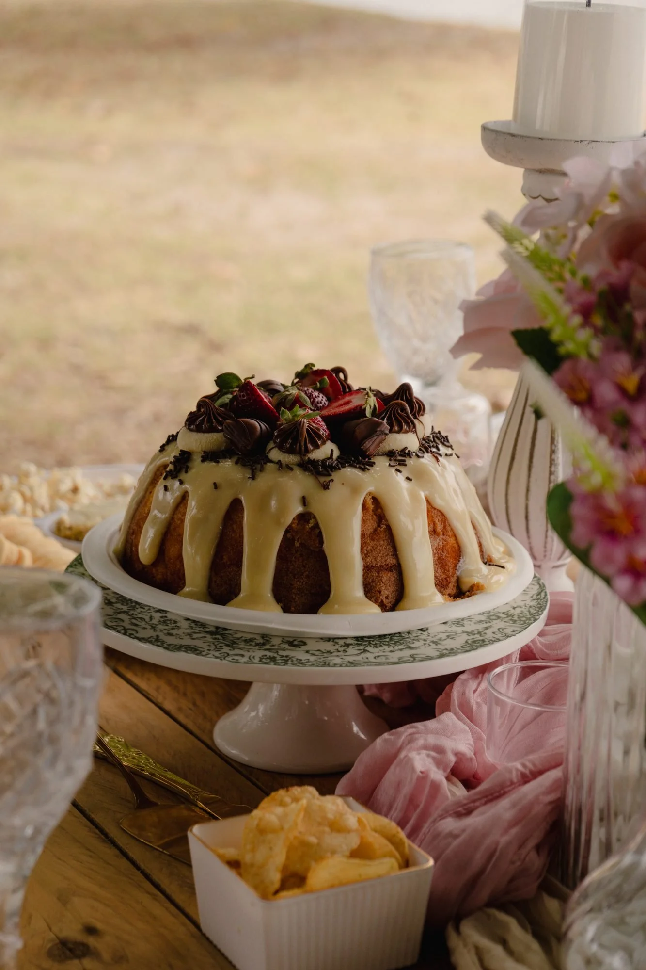 Bundt cake dessert on a celebration table, Gold Coast
