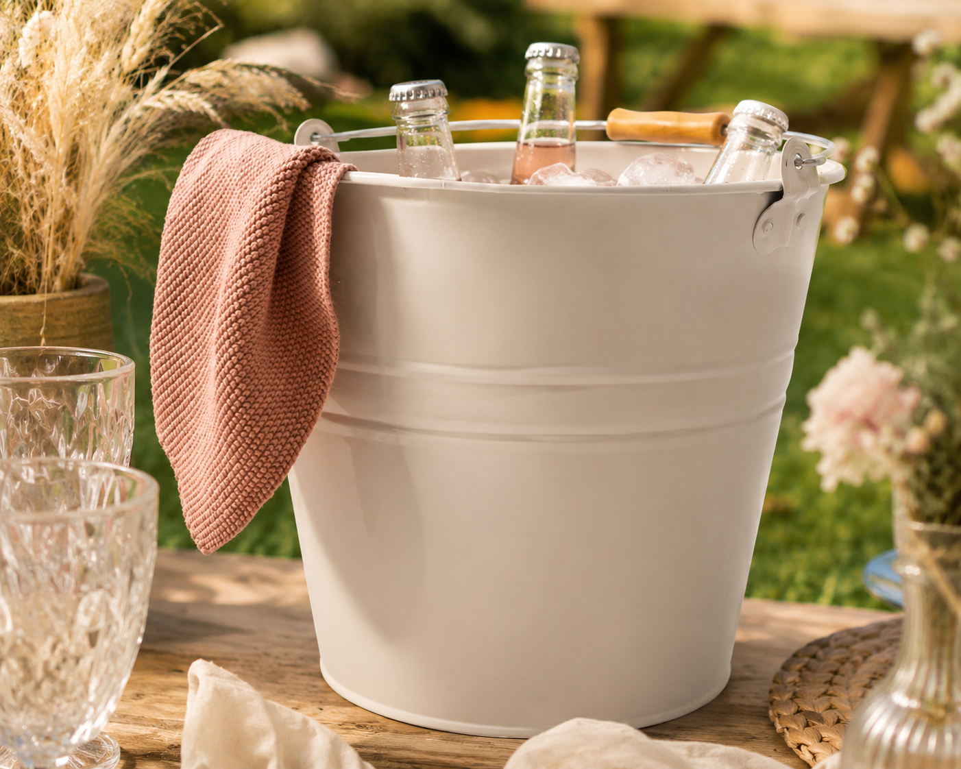 Ice bucket add-on with drinks at a picnic, Gold Coast
