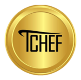 Gold coin with the word "TCHF" embossed in black