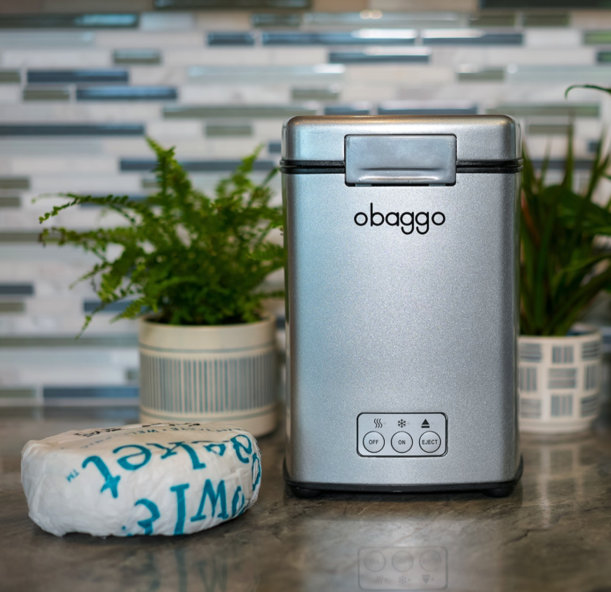 Obaggo is a compact machine that compresses soft plastic waste from food and packaging into recyclable disks. Still in its pilot phase, this gadget saves space in offices, kitchens and retail stores.