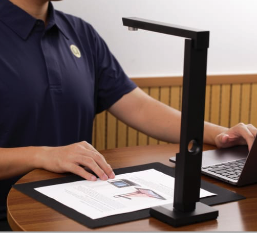 CZUR Lens Pro scans documents, pictures and business cards plus converts high-res images to editable files. Lightweight and functions also as a light or camera for video chats and online presentations.