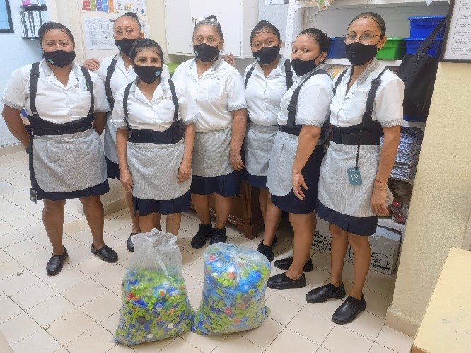 Recaudación de tapas de plástico