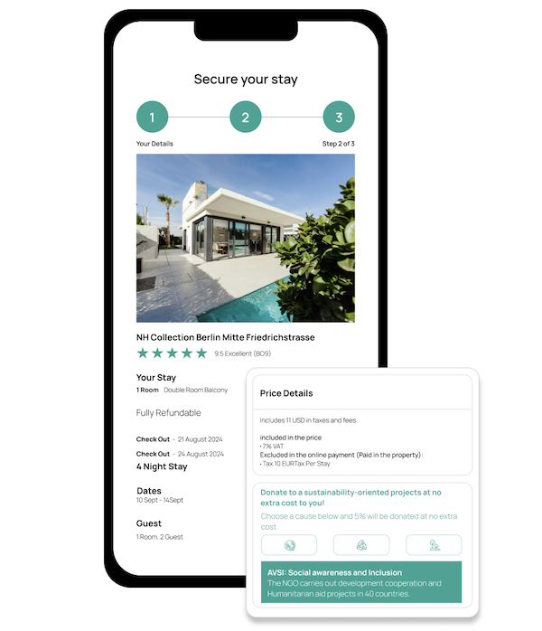 Support projects and NGOs dedicated to creating a better future for people and the planet. Besides planting a tree, whenever you book a hotel through EcoHotels.com, you also support a purpose-driven project of your choice (free of charge).