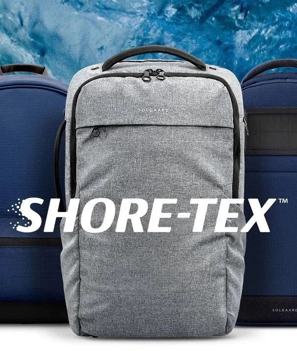 Starting in 2017, SOLGAARD began working to build a supply chain for commercial scale plastic collection from beaches and riverways. Shore-Tex™ is fabric made entirely of ocean-bound plastic and can be found in the shell and lining fabric on their ba