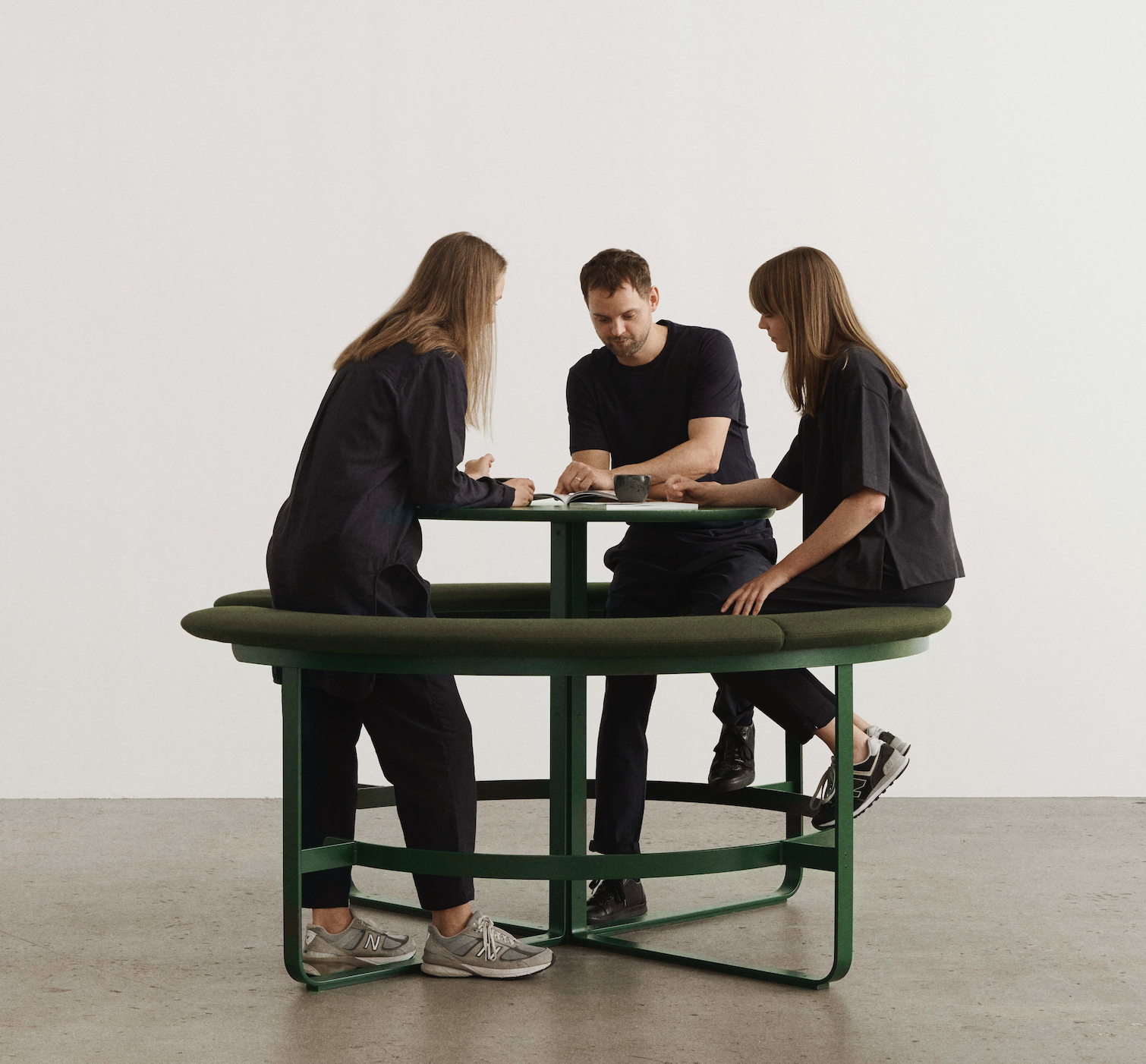 Form Us With Love’s Picnic furniture is based on cosy gatherings around a campfire. + Halle uses responsibly sourced wood, 99% recyclable steel and foam & fabric that complies with Scandinavian standards.
