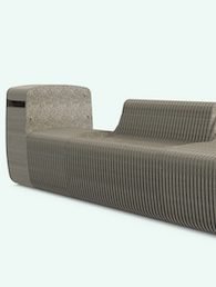 NOS Design in Mexico has created the Estrata Bench - a modular system of benches made with recycled Tetra Paks. Different parts can be configured to different lengths to suit the needs of a space..