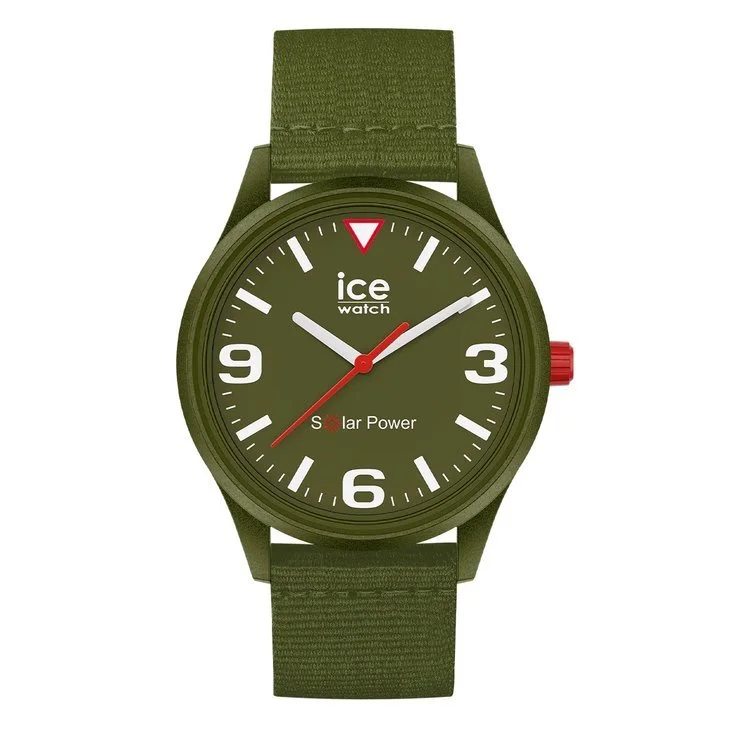 ICE solar powered timepieces are the ultimate minimalist statement. Simply expose to natural or artificial light to charge; and bracelets are made from plastic waste from the oceans.