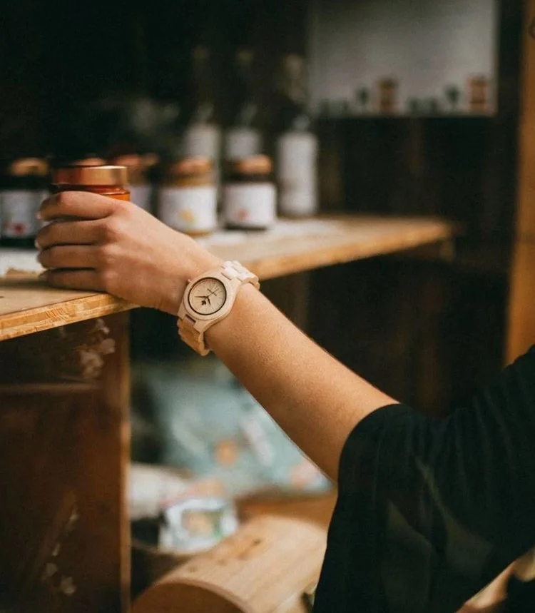 Each WoodWatch is made from natural wood, each with its own unique characteristics. 1 tree is planted for each watch sold and so far more than 545,000 trees have been grown.