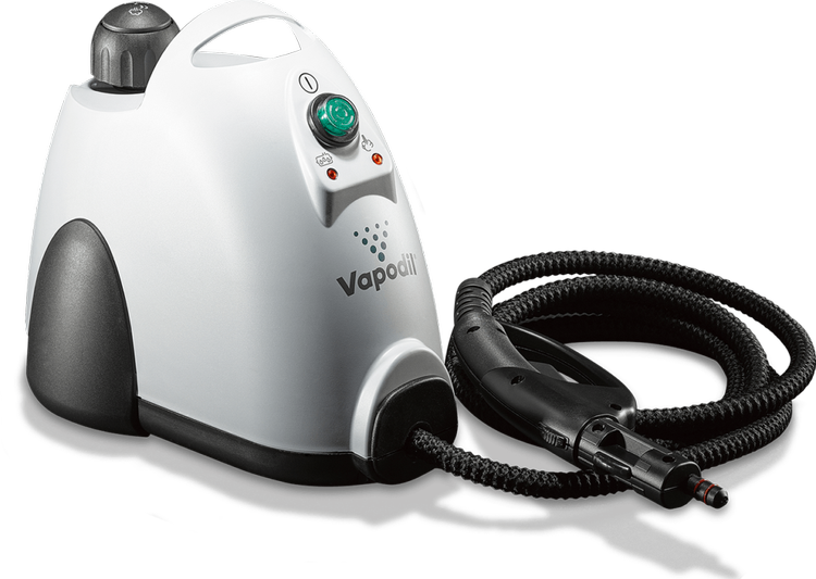 Vapodil steam cleaners save water and energy, while eliminating the use of chemicals. Vapodil claims that they use only 1.2 L for 1 hour of cleaning compared to approximately 40 L for a conventional household. Electricity consumption is 52 kWh/year, 