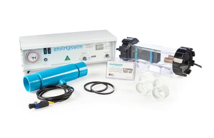 Enviroswim ES3 is a truly eco-friendly system that works with any type of pump and filter. The fresh water can be backwashed and recycled undiluted onto gardens and grey water systems. Water is kept sparkling clean without chemicals.