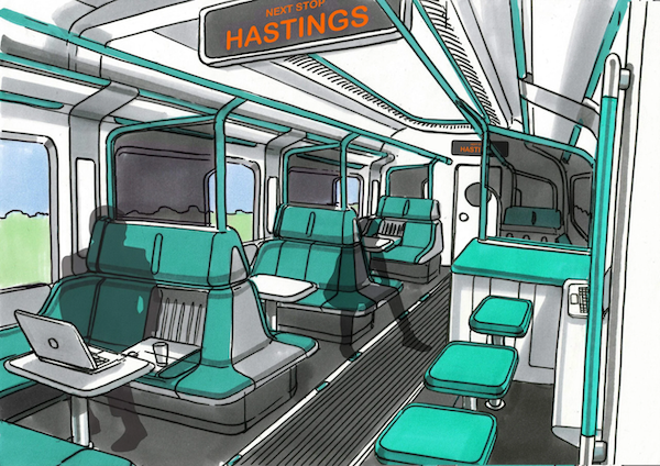 Global strategic design and innovation company, Seymourpowell, have collaborated with Angel Trains, to develop a new train concept featuring sanitiser stations, contactless doors and antibacterial poles, the train concept aims to offer spaces for a v
