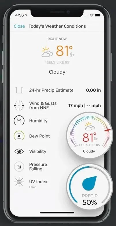Weather Underground combines data from over 250,000+ personal weather stations and a proprietary forecast model to give you the most accurate and hyperlocal forecasts, at a microclimate level. Discover current conditions, interactive Nexrad radar, ge