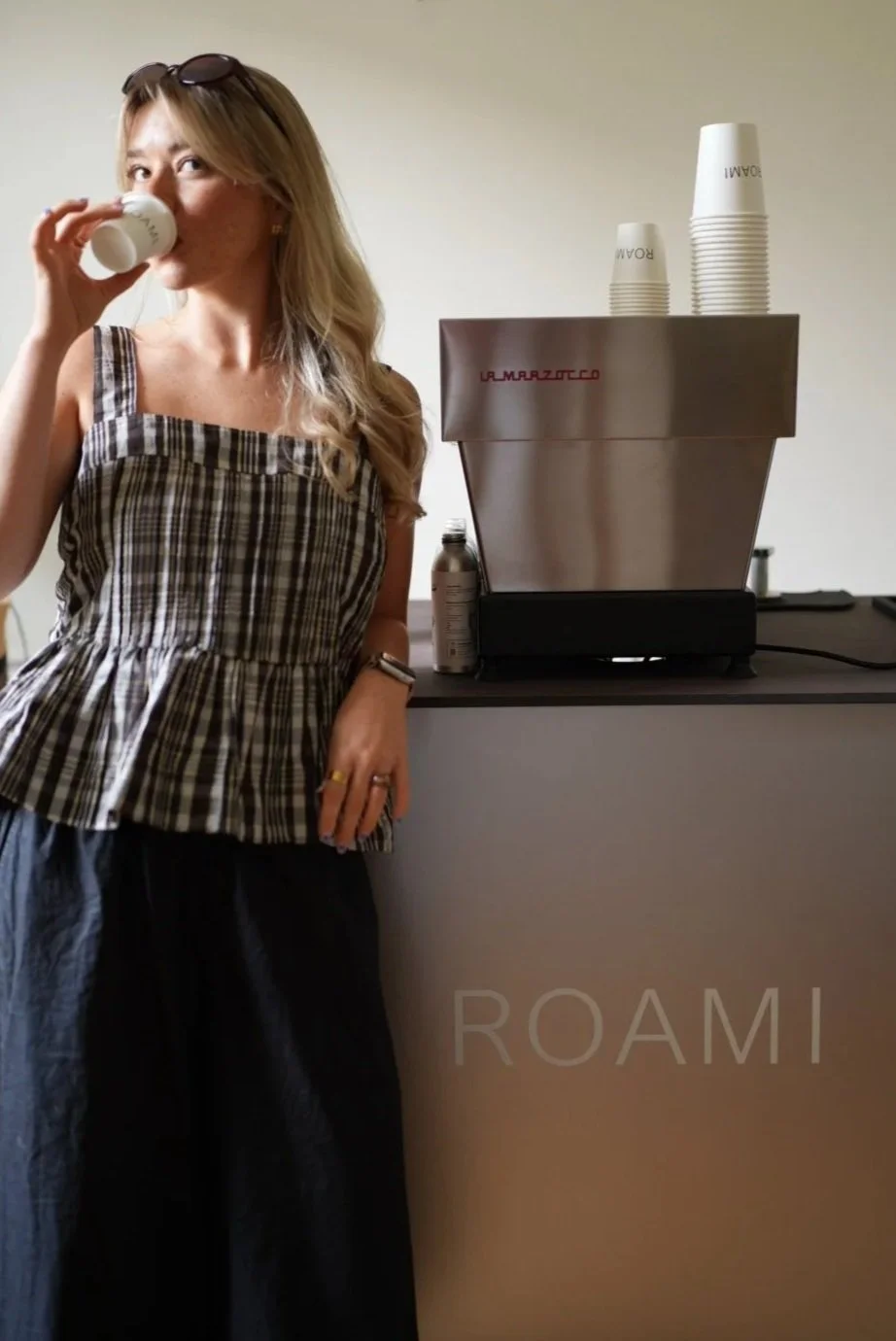 ROAMI coffee cart at a private party