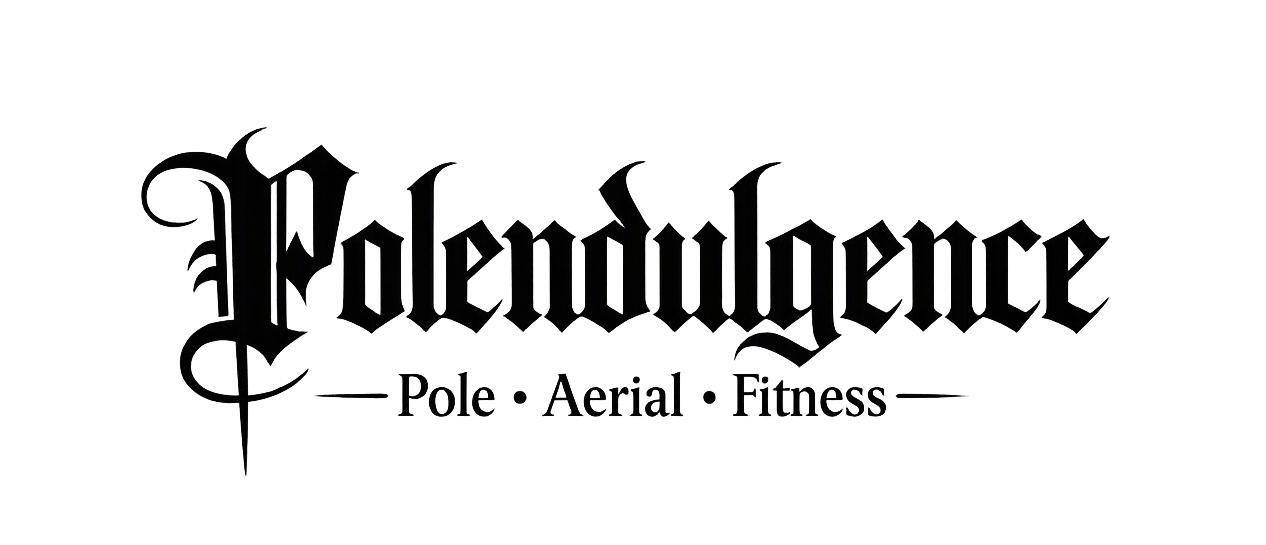 Black logo reading “Metamorphosis” with the tagline “Pole · Aerial · Fitness.”