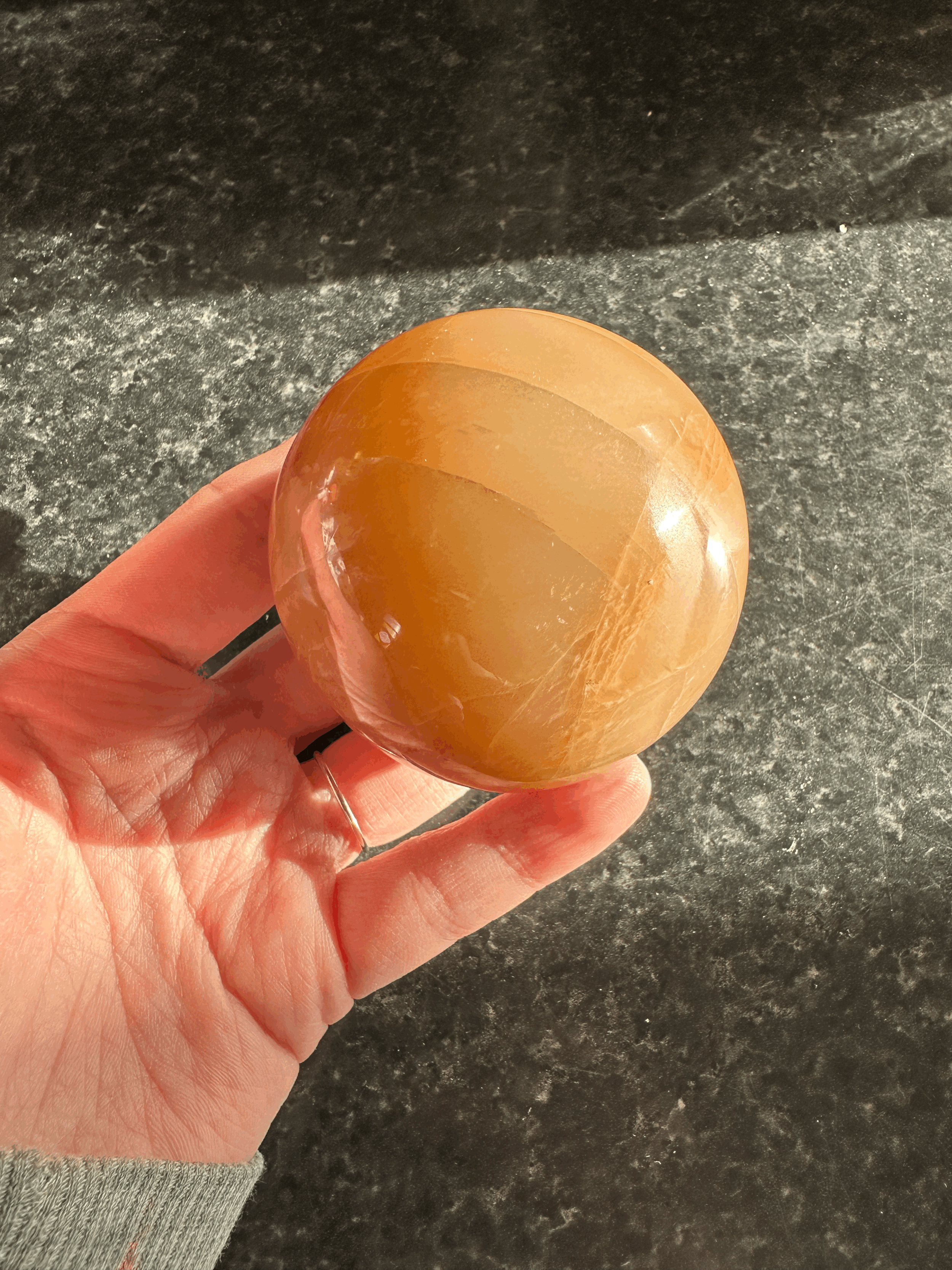 Peach Moonstone Sphere