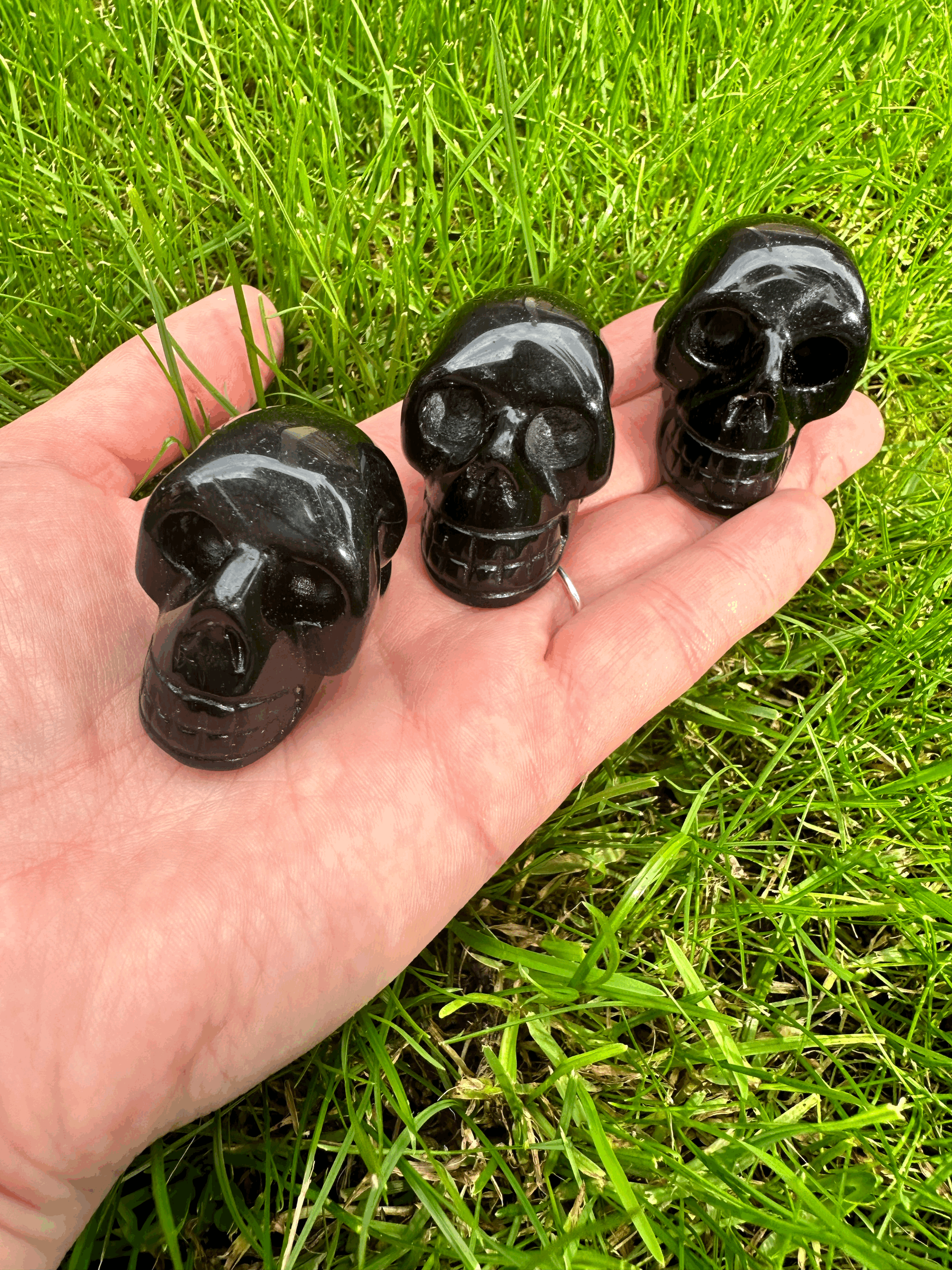 Black Obsidian Skull